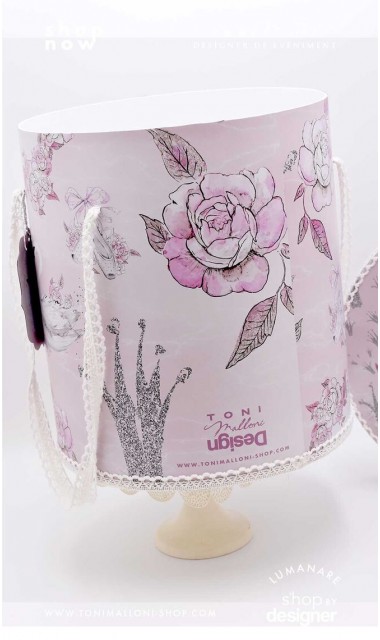 Trusou de botez cu lebede si motive florale personalizat pentru fete, Lebada alba 6